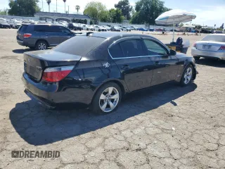 2006 BMW 5 Series 530i with VIN WBANE73556CM36242, listed as a Copart auction lot 52580755 with 162,065 mi miles and Salvage Title. Bid and sale history available at carsss.com. Image 3.