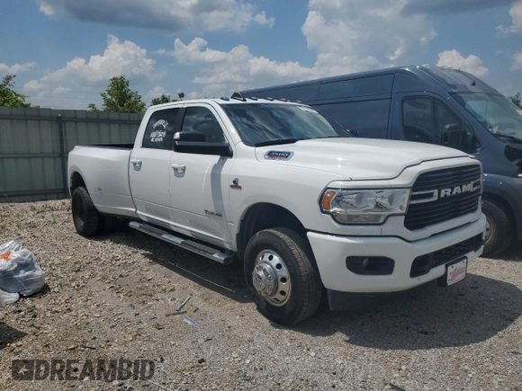 2021 Ram 3500 Big Horn with VIN 3C63RRHL0MG618093, listed as a Copart auction lot 59799864 with 80,420 mi miles and Salvage Title. Bid and sale history available at carsss.com. Image 4.