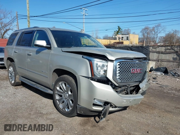 2016 GMC Yukon Denali with VIN 1GKS2CKJ5GR393269, listed as a IAAI auction lot 41963630 with 158,584 mi miles and . Bid and sale history available at DreamBid. Image 1.