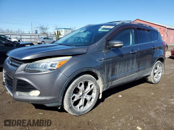 2013 Ford Escape Titanium with VIN 1FMCU9J92DUD43843, listed as a Copart auction lot 49061945 with 153,068 mi miles and Clean title. Bid and sale history available at DreamBid. Image 1.