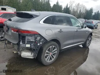 2021 Jaguar F-PACE S with VIN SADCJ2EU9MA667414, listed as a Copart auction lot 50034645 with 16,501 mi miles and Salvage Title. Bid and sale history available at carsss.com. Image 3.