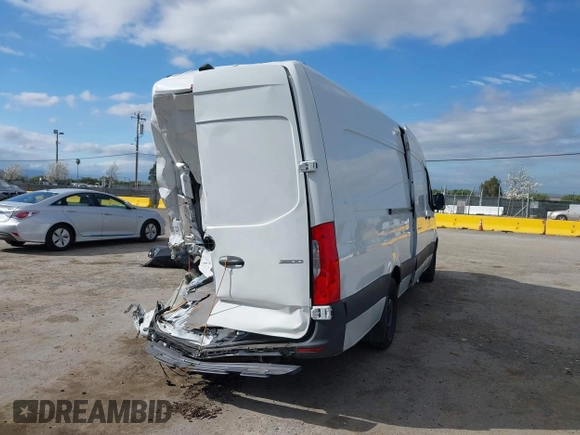2023 Mercedes-Benz Sprinter Cargo with VIN W1Y4NDHY9PT152903, listed as a IAAI auction lot 41901044 with 25,052 mi miles and . Bid and sale history available at carsss.com. Image 4.