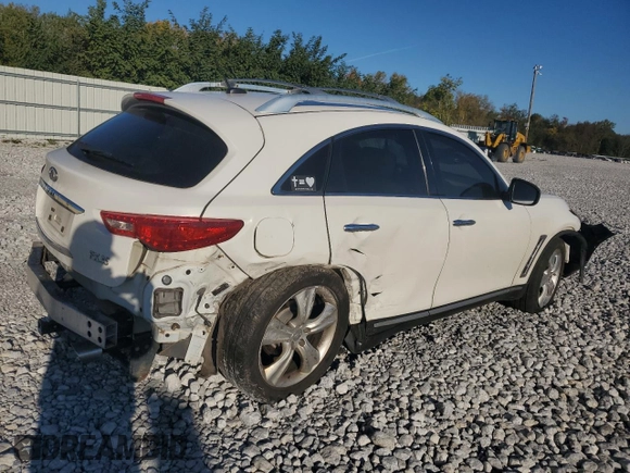 2010 Infiniti FX with VIN JN8AS1MU2AM802758, listed as a Copart auction lot 75509034 with Not Provided miles and Salvage Title. Bid and sale history available at DreamBid. Image 3.