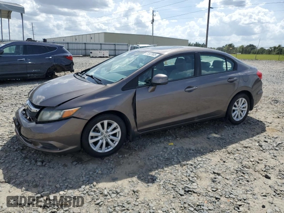 2012 Honda Civic EX-L with VIN 2HGFB2F92CH572839, listed as a Copart auction lot 51507805 with 95,881 mi miles and Salvage Title. Bid and sale history available at DreamBid. Image 1.