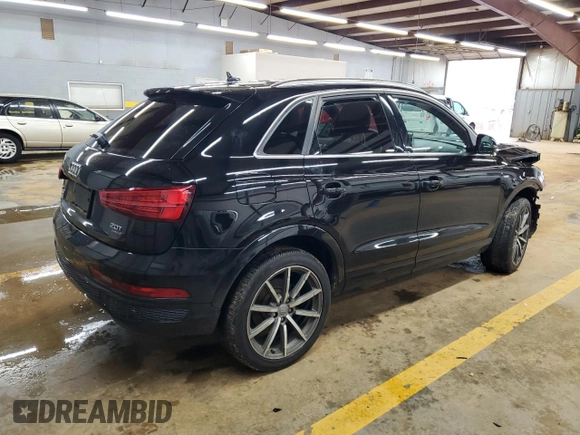 2018 Audi Q3 Premium Plus with VIN WA1JCCFS5JR018975, listed as a Copart auction lot 56663215 with 86,672 mi miles and Salvage title. Bid and sale history available at DreamBid. Image 3.