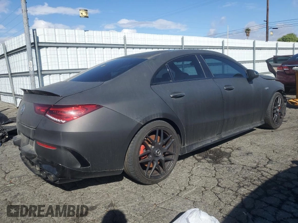 2021 Mercedes-Benz CLA 45 AMG with VIN W1K5J5DB7MN200724, listed as a Copart auction lot 42712885 with 22,529 mi miles and Clean title. Bid and sale history available at DreamBid. Image 3.