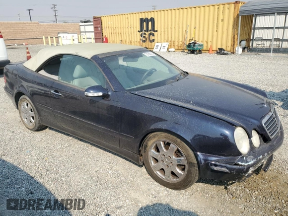 2003 Mercedes-Benz CLK 320 with VIN WDBLK65G33T139654, listed as a Copart auction lot 73169214 with 60,448 mi miles and Salvage Title. Bid and sale history available at DreamBid. Image 4.