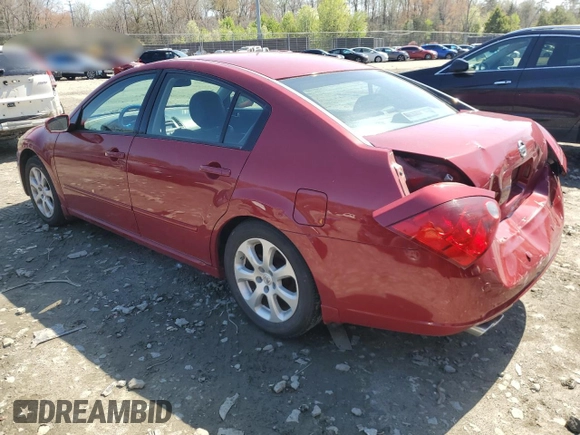 2007 Nissan Maxima 3.5 SL with VIN 1N4BA41E37C845530, listed as a Copart auction lot 51525105 with 200,118 mi miles and Salvage Title. Bid and sale history available at carsss.com. Image 2.