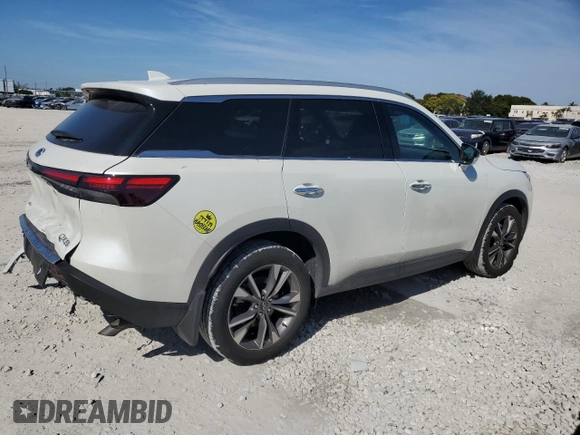 2024 Infiniti QX60 Luxe с VIN 5N1DL1FS5RC347337, выставлен на аукционе Copart как лот 43068905 с пробегом 6 250 миль миль и Списание • Salvage title. История ставок и продаж доступна на DreamBid. Изображение 3.