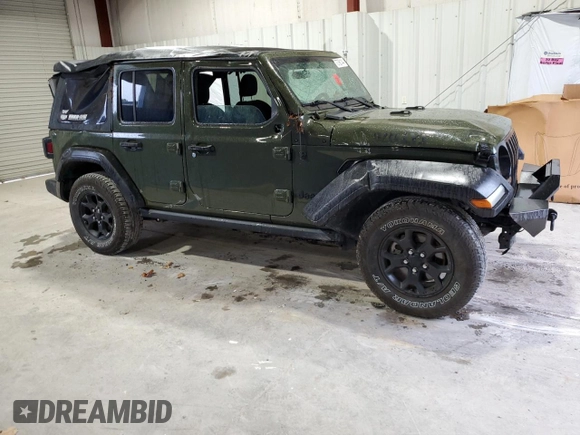 2022 Jeep Wrangler Unlimited Sport S with VIN 1C4HJXDN2NW132471, listed as a Copart auction lot 72798144 with 39,106 mi miles and Non Repairable. Bid and sale history available at carsss.com. Image 4.