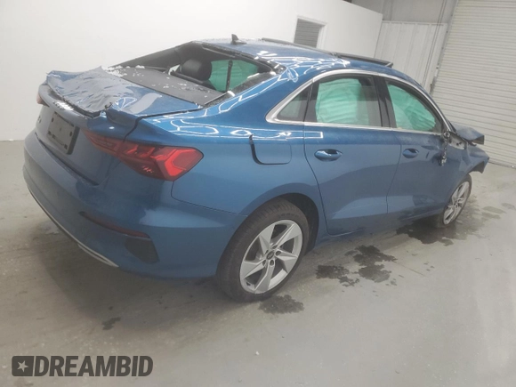 2023 Audi A3 Premium z VIN WAUAUDGY7PA070852, wystawiony jako Copart lot #42019815 z przebiegiem Nie podano mil oraz Czysty tytuł • Clean title. Historia ofert i sprzedaży dostępna na DreamBid. Obrazek 3.