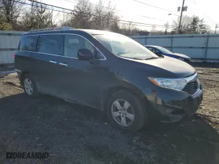 2014 Nissan Quest SV with VIN JN8AE2KPXE9101694, listed as a Copart auction lot 42853225 with 136,940 mi miles and Salvage Title. Bid and sale history available at carsss.com. Image 4.