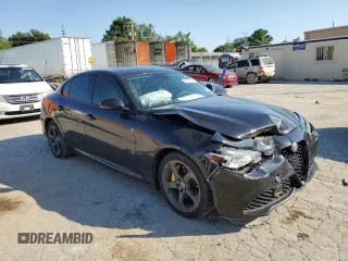 2017 Alfa Romeo Giulia with VIN ZARFAEDN4H7535772, listed as a Copart auction lot 58783614 with Not provided miles and Salvage title. Bid and sale history available at DreamBid. Image 4.