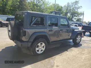 2020 Jeep Wrangler Unlimited Black and Tan with VIN 1C4HJXDGXLW221705, listed as a Copart auction lot 56224785 with 82,360 mi miles and Salvage title. Bid and sale history available at DreamBid. Image 3.