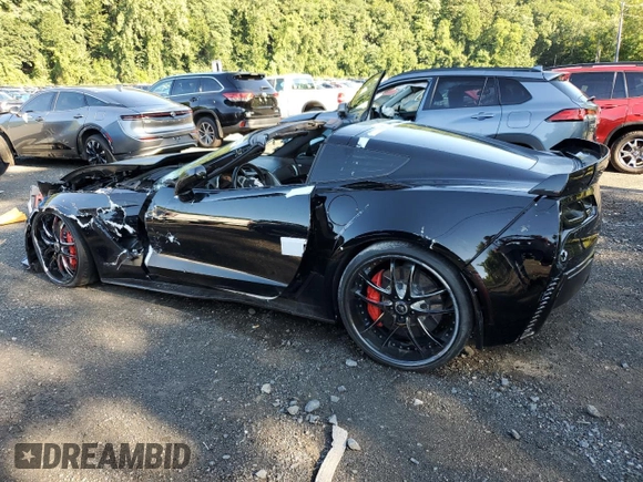 2015 Chevrolet Corvette Z06 3LZ with VIN 1G1YT2D69F5601500, listed as a Copart auction lot 78839054 with 0 mi miles and Salvage Title. Bid and sale history available at carsss.com. Image 2.