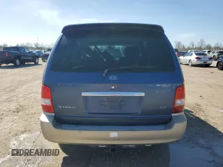 2003 Kia Sedona LX with VIN KNDUP131736409797, listed as a Copart auction lot 46902855 with 142,091 mi miles and Salvage Title. Bid and sale history available at carsss.com. Image 6.
