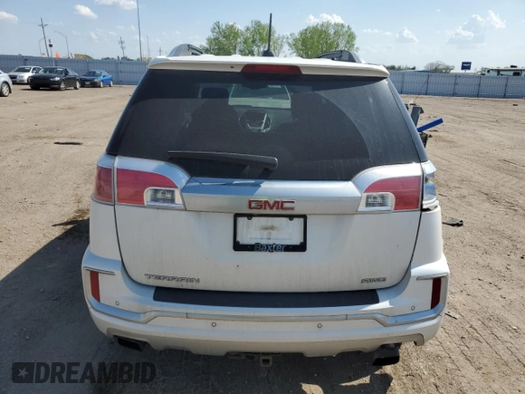 2017 GMC Terrain Denali with VIN 2GKFLVE38H6157509, listed as a Copart auction lot 56245595 with 109,919 mi miles and Salvage title. Bid and sale history available at DreamBid. Image 6.