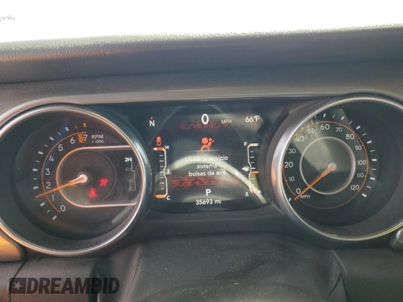 2023 Jeep Gladiator Overland with VIN 1C6HJTFG7PL564945, listed as a Copart auction lot 55837975 with 35,693 mi miles and Salvage title. Bid and sale history available at DreamBid. Image 9.