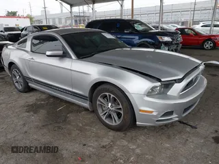 2014 Ford Mustang V6 with VIN 1ZVBP8AM3E5295137, listed as a IAAI auction lot 42153393 with 154,878 mi miles and . Bid and sale history available at DreamBid. Image 1.