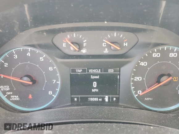 2019 Chevrolet Equinox LS with VIN 3GNAXHEV0KS539269, listed as a Copart auction lot 48317305 with 116,089 mi miles and Salvage Title. Bid and sale history available at DreamBid. Image 9.
