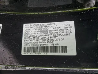 2024 Honda Odyssey Elite with VIN 5FNRL6H92RB029941, listed as a Copart auction lot 43759145 with 7,483 mi miles and Salvage Title. Bid and sale history available at carsss.com. Image 13.