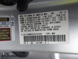 2014 Honda CR-V EX with VIN 5J6RM3H57EL043490, listed as a IAAI auction lot 41628467 with 89,879 mi miles. Bid and sale history available at carsss.com. Image 9.