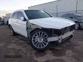 2018 Mercedes-Benz GLC with VIN WDC0G4KB0JV109381, listed as a IAAI auction lot 41476483 with 144,632 mi miles. Bid and sale history available at carsss.com. Image 1.