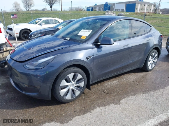 2023 Tesla Model Y Long Range with VIN 7SAYGDEE3PA204992, listed as a IAAI auction lot 41849104 with 22,490 mi miles. Bid and sale history available at carsss.com. Image 2.