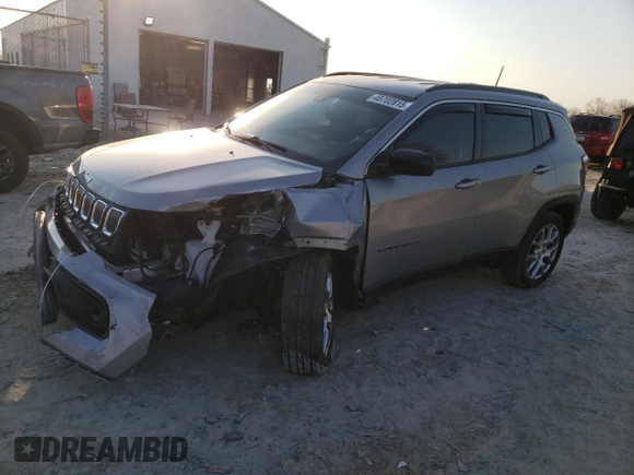 2022 Jeep Compass Latitude Lux with VIN 3C4NJDFB8NT178915, listed as a Copart auction lot 48702815 with 16,441 mi miles and Salvage title. Bid and sale history available at DreamBid. Image 1.