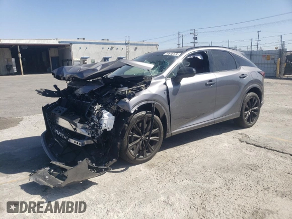 2023 Lexus RX with VIN 2T2BCMEA7PC009833, listed as a Copart auction lot 76818174 with 0 mi miles and Salvage Title. Bid and sale history available at carsss.com. Image 1.