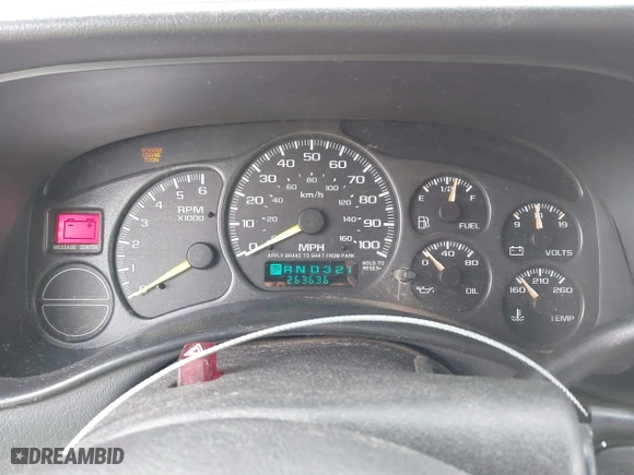 2001 Chevrolet Tahoe LS with VIN 1GNEK13T01J126308, listed as a IAAI auction lot 41685879 with 263,636 mi miles. Bid and sale history available at carsss.com. Image 7.