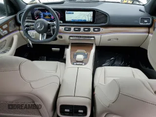 2025 Mercedes-Benz GLS with VIN 4JGFF5KE5SB316219, listed as a Copart auction lot 48843035 with 12 mi miles and Salvage Title. Bid and sale history available at carsss.com. Image 8.
