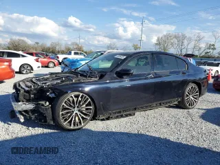 2019 BMW 7 Series 750i with VIN WBA7F0C59KGM24868, listed as a Copart auction lot 44896485 with 83,858 mi miles and Non Repairable. Bid and sale history available at carsss.com. Image 1.
