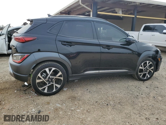 2023 Hyundai Kona Limited with VIN KM8K53A3XPU044395, listed as a Copart auction lot 48175665 with 16,971 mi miles and Salvage Title. Bid and sale history available at carsss.com. Image 3.