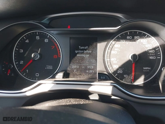 2014 Audi A4 Premium Plus with VIN WAUFFAFL3EN034800, listed as a IAAI auction lot 41395182 with 25,973 mi miles. Bid and sale history available at carsss.com. Image 7.