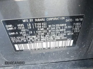 2019 Subaru Outback Limited with VIN 4S4BSANC7K3253745, listed as a IAAI auction lot 41884354 with 27,530 mi miles and . Bid and sale history available at DreamBid. Image 9.