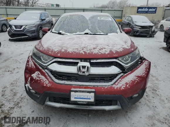 2019 Honda CR-V EX-L with VIN 2HKRW2H84KH604619, listed as a Copart auction lot 85748844 with 0 mi miles and Salvage Title. Bid and sale history available at carsss.com. Image 5.