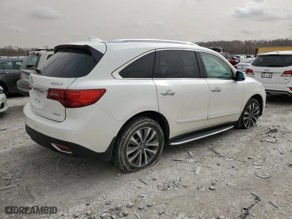 2014 Acura MDX Tech Pkg with VIN 5FRYD4H43EB045365, listed as a Copart auction lot 49688795 with 71,971 mi miles and Salvage Title. Bid and sale history available at carsss.com. Image 3.