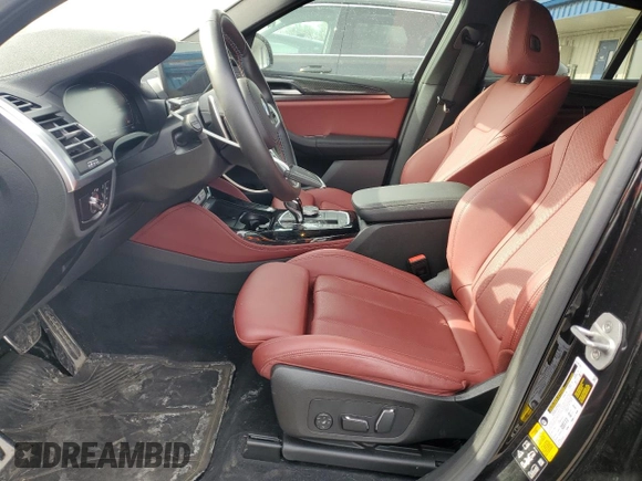 2024 BMW X4 M40i with VIN 5UX43DT05R9U46776, listed as a Copart auction lot 55015005 with 38,692 mi miles and Salvage title. Bid and sale history available at DreamBid. Image 7.