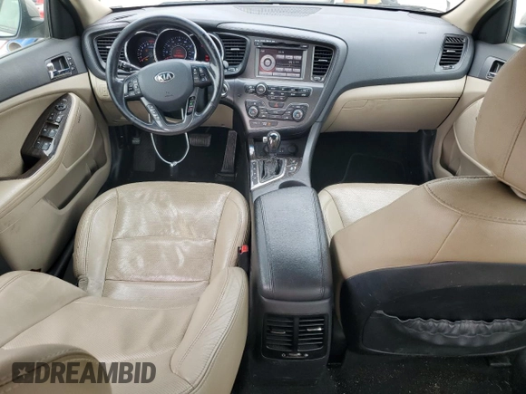 2013 Kia Optima EX z VIN 5XXGN4A76DG124488, wystawiony jako Copart lot #59487325 z przebiegiem 161 440 mil mil oraz Szkoda całkowita • Salvage title. Historia ofert i sprzedaży dostępna na DreamBid. Obrazek 8.