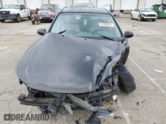 2007 Kia Spectra EX with VIN KNAFE121875480760, listed as a Copart auction lot 57408814 with 0 mi miles and Salvage Title. Bid and sale history available at carsss.com. Image 5.