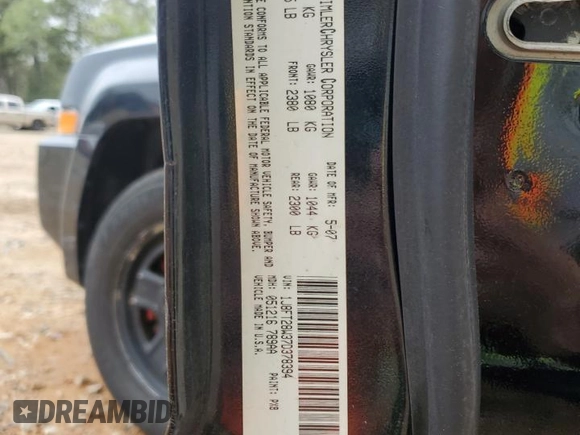 2007 Jeep Patriot Sport with VIN 1J8FT28W37D378394, listed as a Copart auction lot 51104535 with 196,748 mi miles and Salvage Title. Bid and sale history available at DreamBid. Image 15.