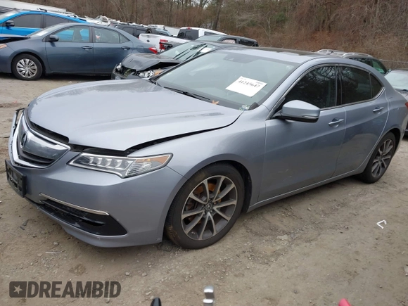 2015 Acura TLX V6 Tech with VIN 19UUB3F58FA005919, listed as a IAAI auction lot 41245647 with 110,505 mi miles. Bid and sale history available at carsss.com. Image 20.