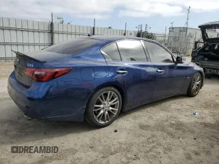 2018 Infiniti Q50 Luxe with VIN JN1EV7AP9JM356259, listed as a Copart auction lot 57756895 with 62,607 mi miles and Salvage title. Bid and sale history available at DreamBid. Image 3.