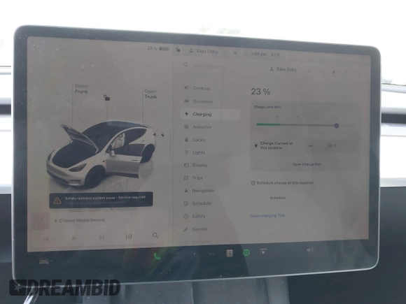 2022 Tesla Model Y Performance with VIN 7SAYGDEF1NF559572, listed as a IAAI auction lot 41516070 with 43,240 mi miles and . Bid and sale history available at DreamBid. Image 17.