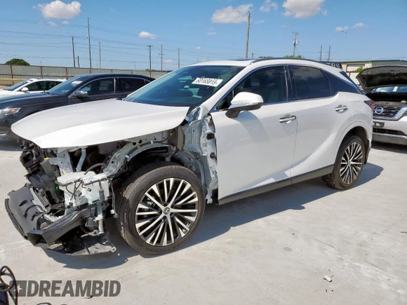 2024 Lexus RX 350h с VIN 2T2BBMCA0RC045937, выставлен на аукционе Copart как лот 60165815 с пробегом 16 702 миль миль и Списание • Salvage title. История ставок и продаж доступна на DreamBid. Изображение 1.