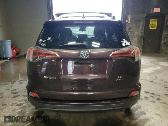 2017 Toyota RAV4 LE with VIN 2T3BFREV9HW600782, listed as a Copart auction lot 61554025 with Not provided miles and Salvage title. Bid and sale history available at DreamBid. Image 6.