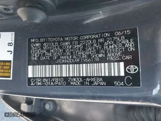 2015 Toyota Prius Four with VIN JTDKN3DU9F1966178, listed as a IAAI auction lot 41996941 with 240,784 mi miles. Bid and sale history available at carsss.com. Image 9.