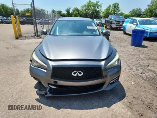 2015 Infiniti Q50 with VIN JN1BV7APXFM334409, listed as a Copart auction lot 63150875 with 125,803 mi miles and Salvage title. Bid and sale history available at DreamBid. Image 5.