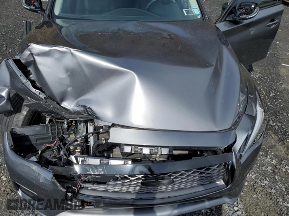 2019 Infiniti Q50 Luxe with VIN JN1EV7AR7KM557600, listed as a Copart auction lot 52033465 with 48,542 mi miles and Salvage title. Bid and sale history available at DreamBid. Image 12.